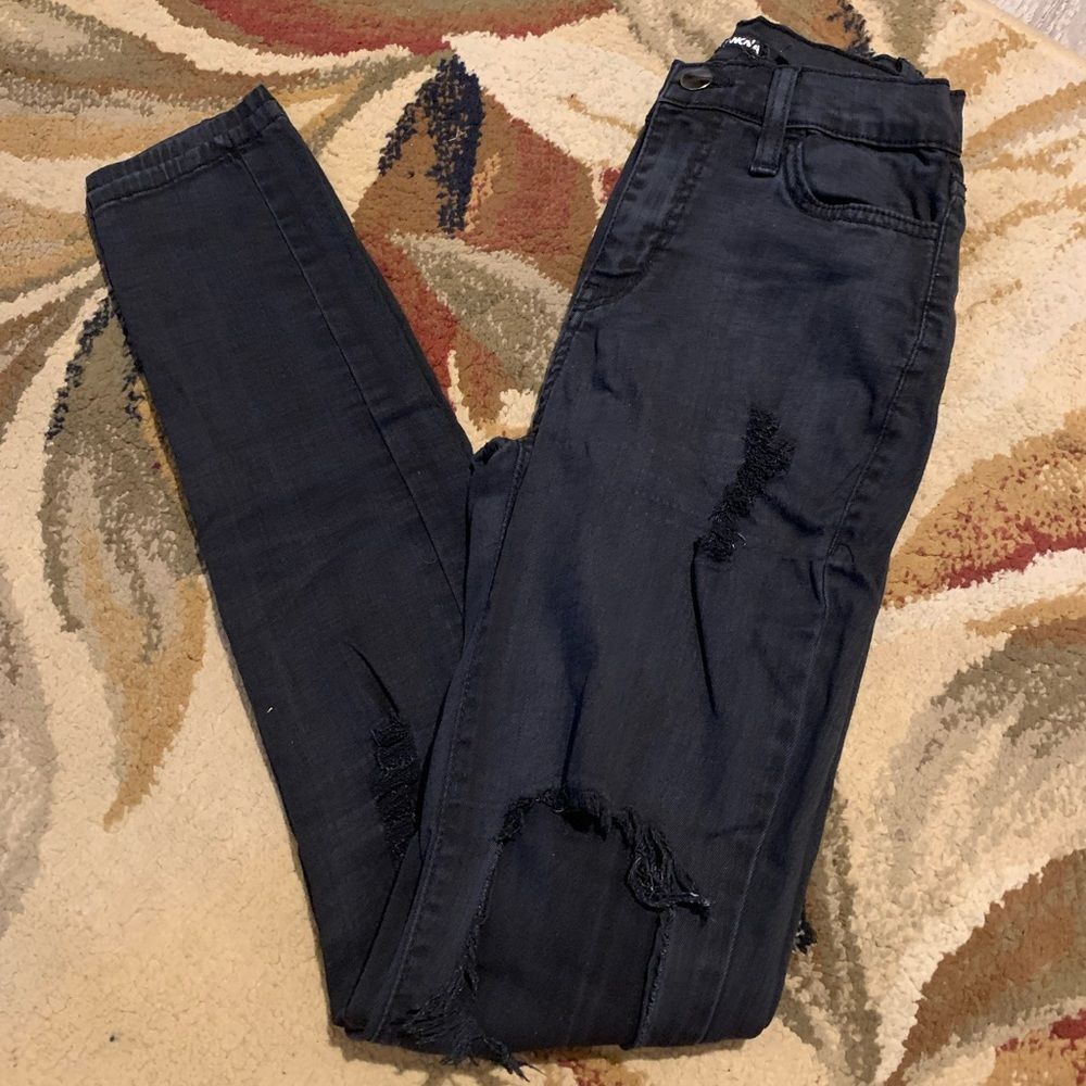 fashion nova distressed ripped high rise jeans 3